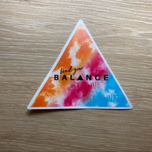 Balance Athletica Oasis Tye dye Triangle Sticker